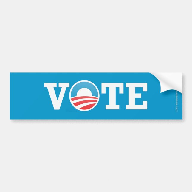 Voto del pegatina de Favorable-Obama (Frente)