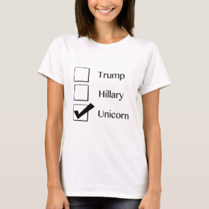 Voto la camiseta política del unicornio