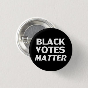 voto negro importa - botón blanco negro