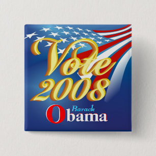 Voto Obama - botón de la campaña