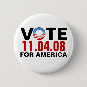 VOTO Obama para América - 11.04.2008 - botón