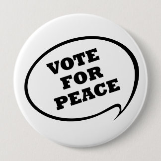 Voto para el botón del blanco de la paz
