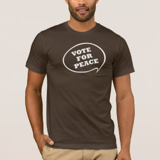Voto para la camiseta de la oscuridad de la paz