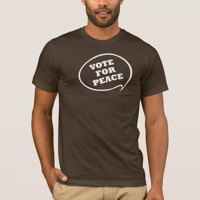 Voto para la camiseta de la oscuridad de la paz (Anverso)