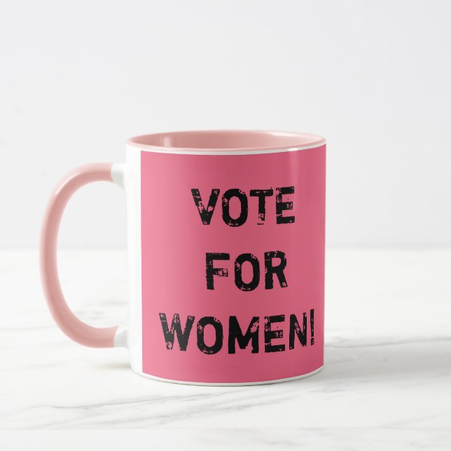 ¡VOTO PARA LAS MUJERES! Taza de café (Izquierda)