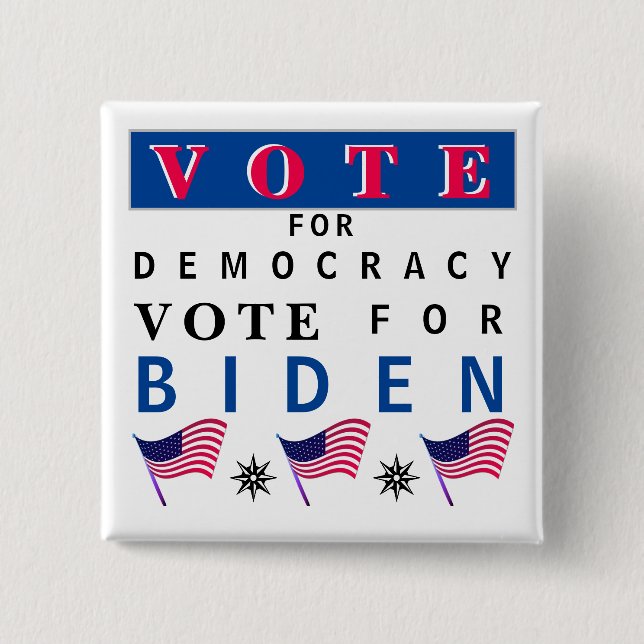Voto por el botón de Biden de la Democracia (Anverso)