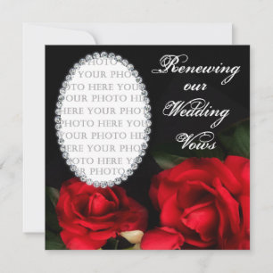 Votos de Bodas RENOVANTES - Invitación - Foto Oval