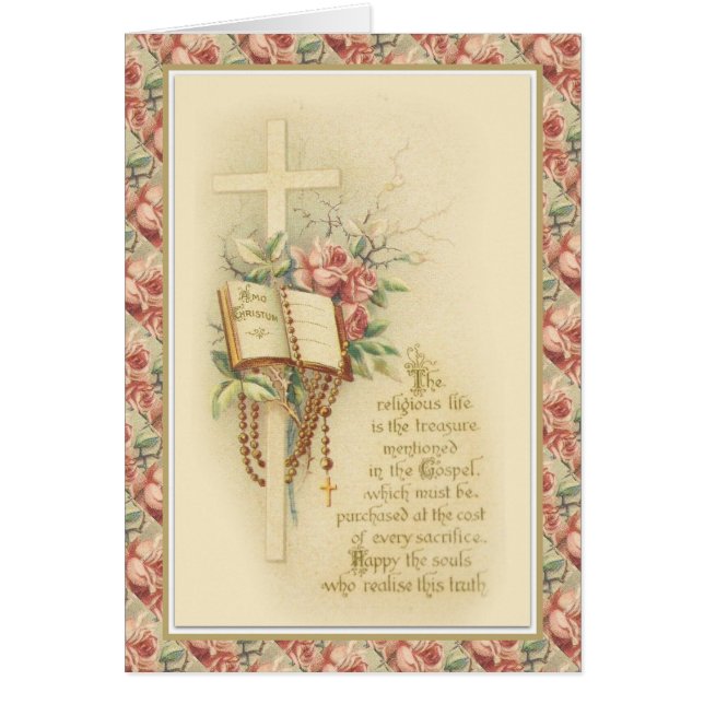 Votos finales de la vida religiosa de las nun cató (Frente)