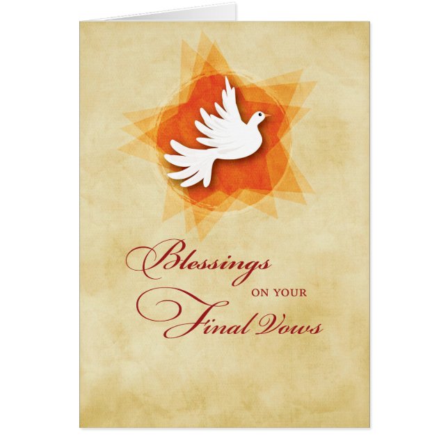 Votos finales solemnes, bendiciones de las nunas,  (Frente)