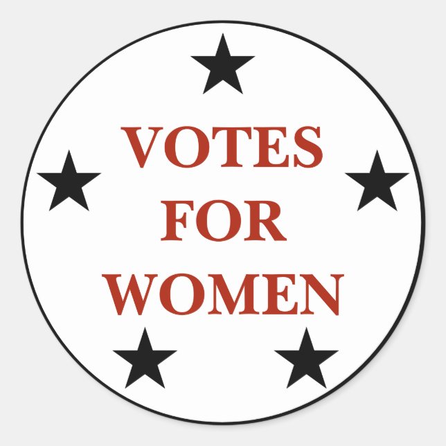 Votos para mujeres Pegatina de vinagre de sufrago  (Anverso)