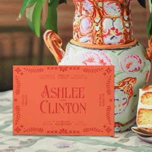 Votos vibrantes: Invitación a una boda folclórica