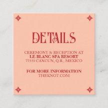 Votos vibrantes: Tarjeta de detalles de Boda folkl