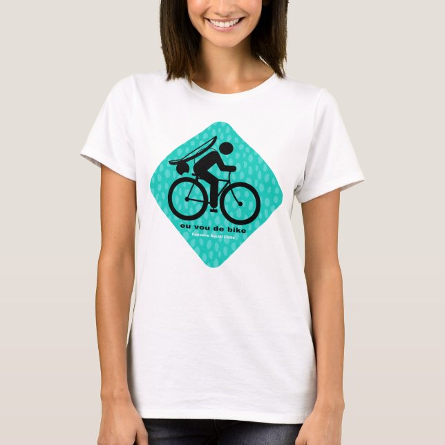 Vou de bike: Camiseta Feminina Capoeira (Anverso)