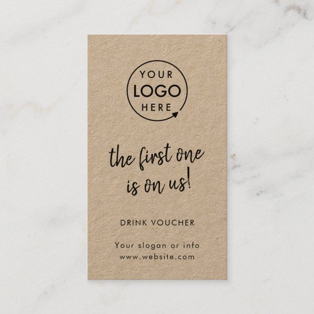 Voucher para bebidas corporativas | Tarjeta de log (Anverso)