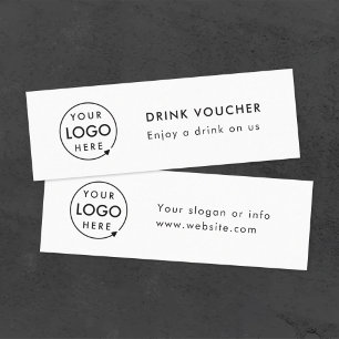 Voucher para bebidas corporativas   Tarjeta de log