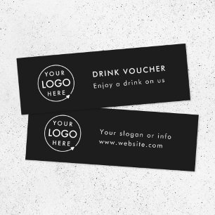 Voucher para bebidas corporativas   Tarjeta de log