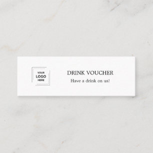 Voucher para bebidas corporativas   Tarjeta de log