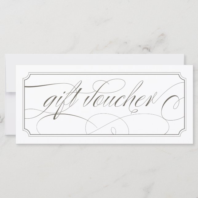 Vouchers de regalo Gray Elegant Script Francés (Anverso)