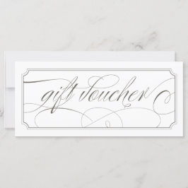 Vouchers de regalo Gray Elegant Script Francés