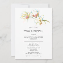 Vow Renewal Aniversario Invitaciones Floral