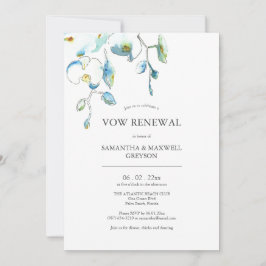 Vow Renewal Aniversario Invitaciones Floral