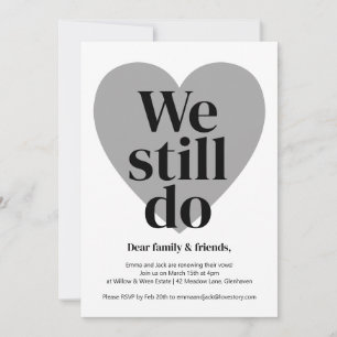 Vow Renewal Invitaciones Diseño sencillo