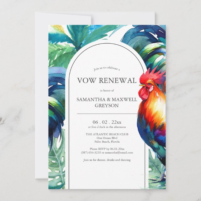 Vow Renovación Invitaciones a Aniversario de Invit (Anverso)