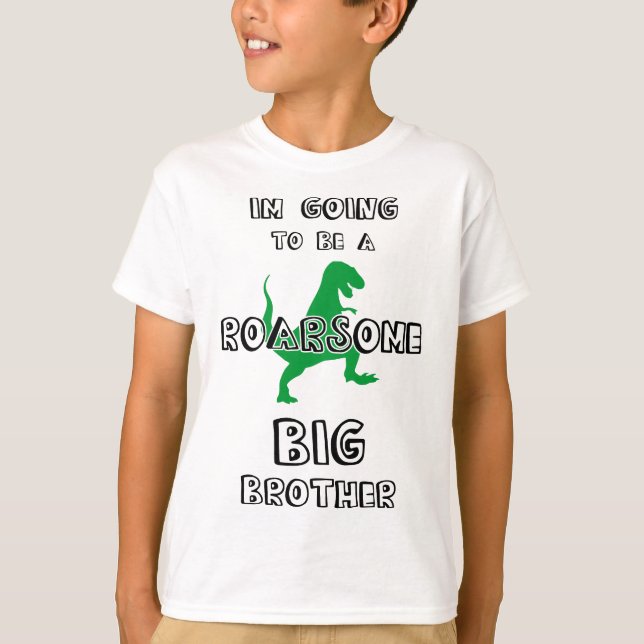 Voy a ser una camiseta de Roarsome hermano mayor (Anverso)