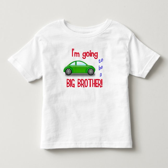 Voy a ser una camiseta de un coche hermano mayor (Anverso)