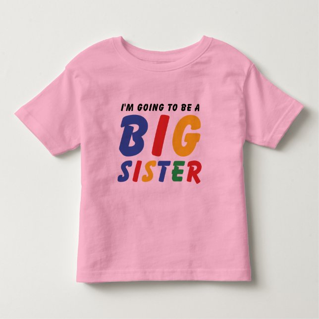 Voy a ser una gran camiseta de hermana (Anverso)
