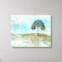 Voy a soportar el arte abstracto del árbol solitar