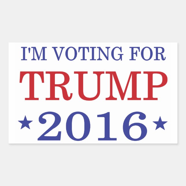 Voy a votar por el pegatina rojo blanco y azul de  (Anverso)