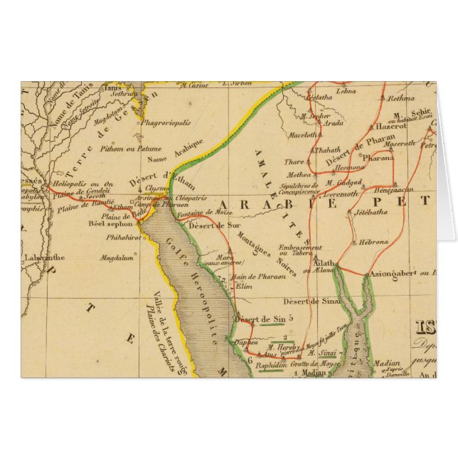 Voyage des Israelites depuis leur sortie d'Egypte (Anverso (Horizontal))