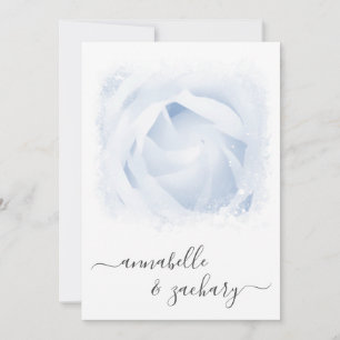 *~* Vs. floral + Rosa QR AR8 Invitación a matrimon