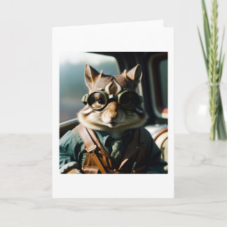 ¡Vuela alto! Tarjeta Chipmunk de celebración