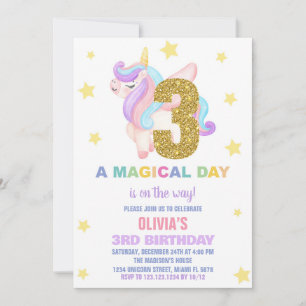 Vuele de invitaciones a cumpleaños de Star Rainbow