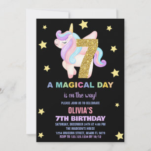 Vuele de invitaciones a cumpleaños de Star Rainbow