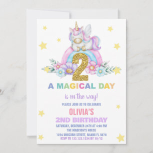 Vuele de invitaciones a cumpleaños de Star Rainbow