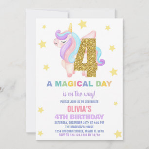 Vuele de invitaciones a cumpleaños de Star Rainbow