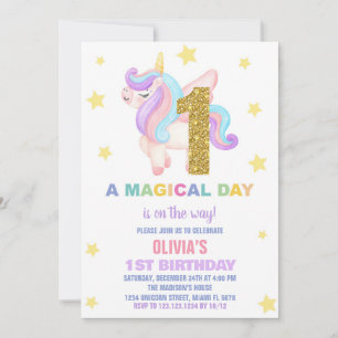 Vuele de invitaciones a cumpleaños de Star Rainbow