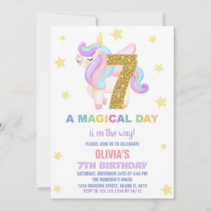 Vuele de invitaciones a cumpleaños de Star Rainbow