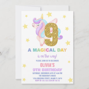 Vuele de invitaciones a cumpleaños de Star Rainbow