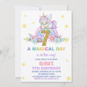 Vuele de invitaciones a cumpleaños de Star Rainbow