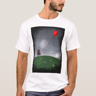 Vuele su pequeña camiseta roja de Baloon