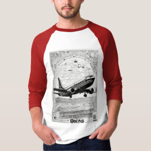 Vuelo a través del tiempo: camiseta de historia de