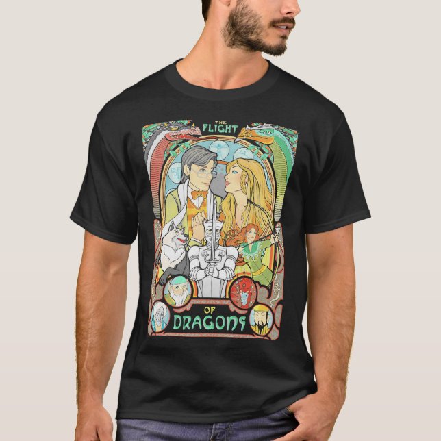 Vuelo de dragones camiseta esencial (Anverso)