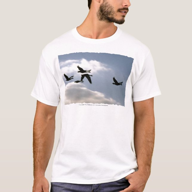 Vuelo de la oca salvaje | Camiseta | personalizar  (Anverso)
