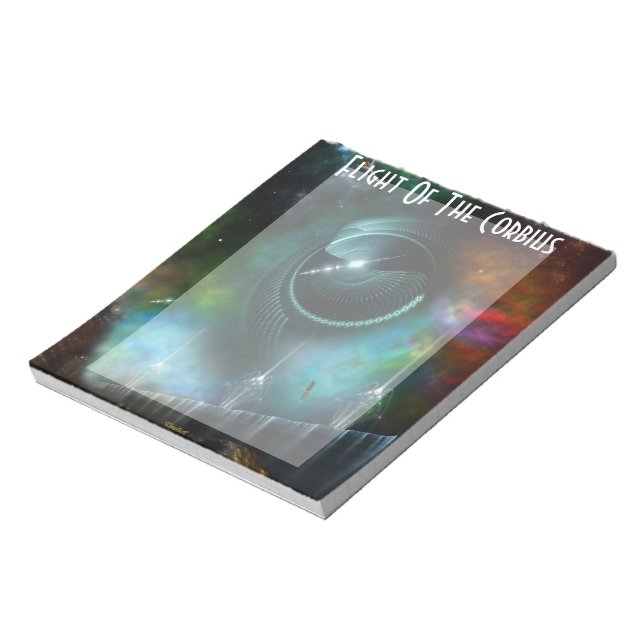 Vuelo Del Bloc De Notas De Arte Fractal Corbius (Lado Izquierdo)