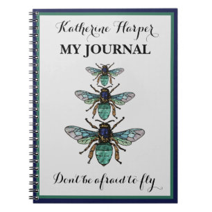 Vuelo del cuaderno del personalizado de abejas pur