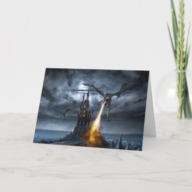 Vuelo Del Dragón - Tarjeta De Saludo De Cumpleaños (Anverso)